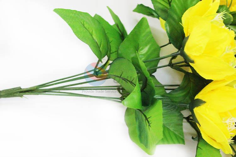 A Bunch of Yellow Color Artificial Flower for Home Docoration