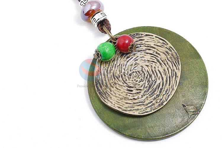 New arrival vintage alloy pendant wooden necklaces