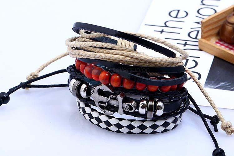 Factory promotional vintage handmade adjustable bracelet set