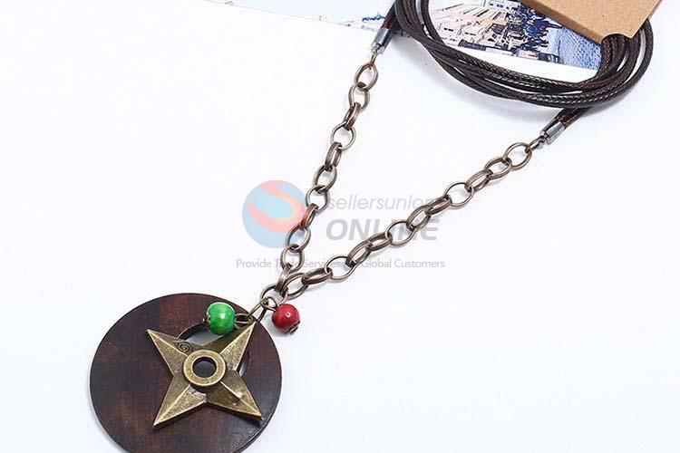 Cheap professional vintage alloy pendant wooden necklaces