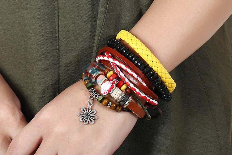 Cheap wholesale vintage punk adjustable bracelet set