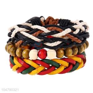 China factory vintage braided beaded bracelet set