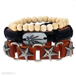 Top quality cheap vintage punk adjustable bracelet set