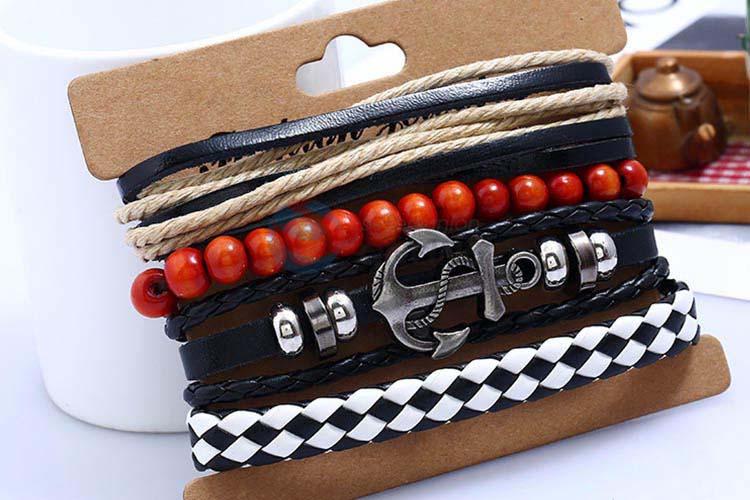 Factory promotional vintage handmade adjustable bracelet set