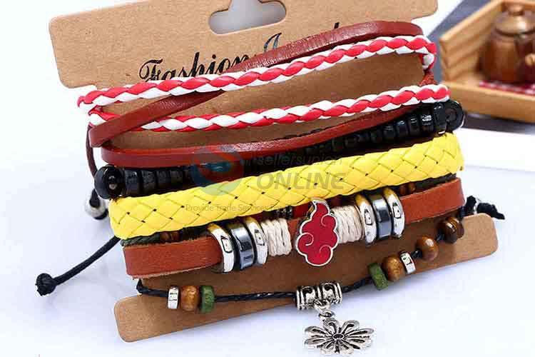 Cheap wholesale vintage punk adjustable bracelet set