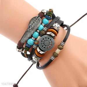 Wholesale low price vintage multi-layer punk bracelet