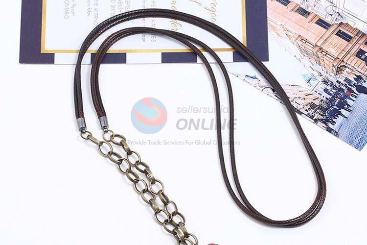 Latest design vintage alloy pendant wooden necklaces