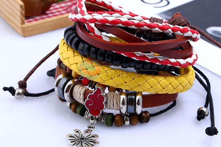 Cheap wholesale vintage punk adjustable bracelet set