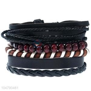 Best selling vintage leather adjustable bracelet set