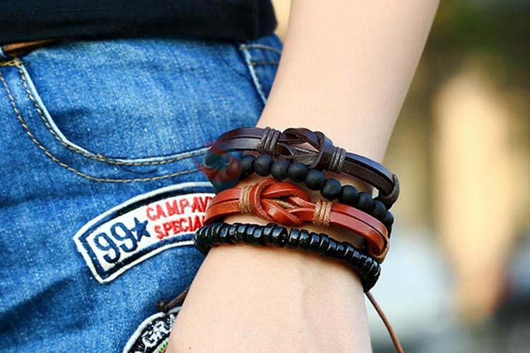 China branded vintage punk adjustable bracelet set