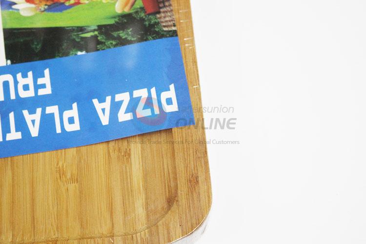 Wood Pizza Pan Tray Wooden Paddle Peel Plate