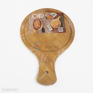 Natural Kitchen Round Shaped Pizza Pan Bread Pallet With Handle