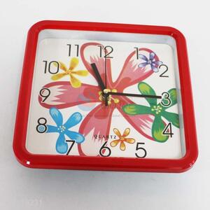 Fashion Flower Printing Clock