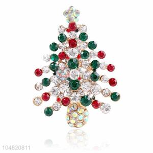 Cheap Christams tree shape alloy brooch