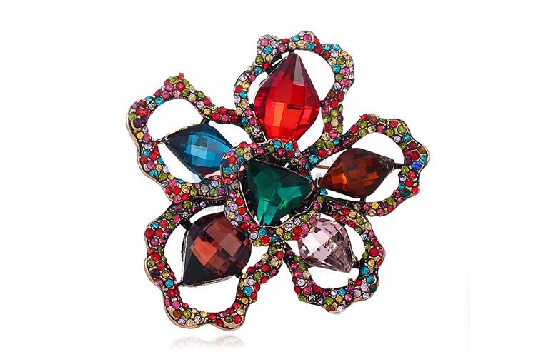 Best selling flower shape alloy brooch