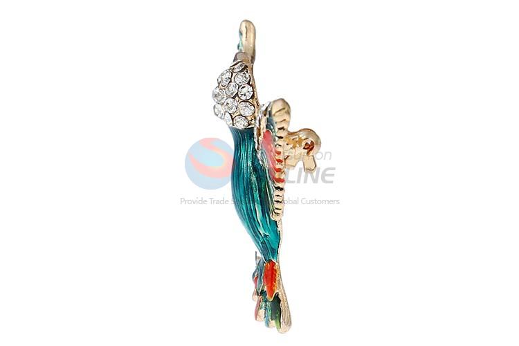 Low price bird shape enamel alloy brooch