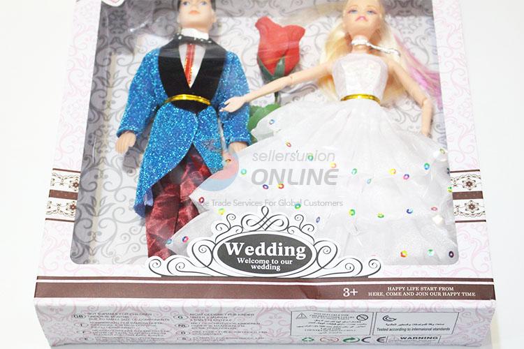 Wholesale Cheap 11 Cun Wedding Dress Dolls Toy with Roses Educational Toys