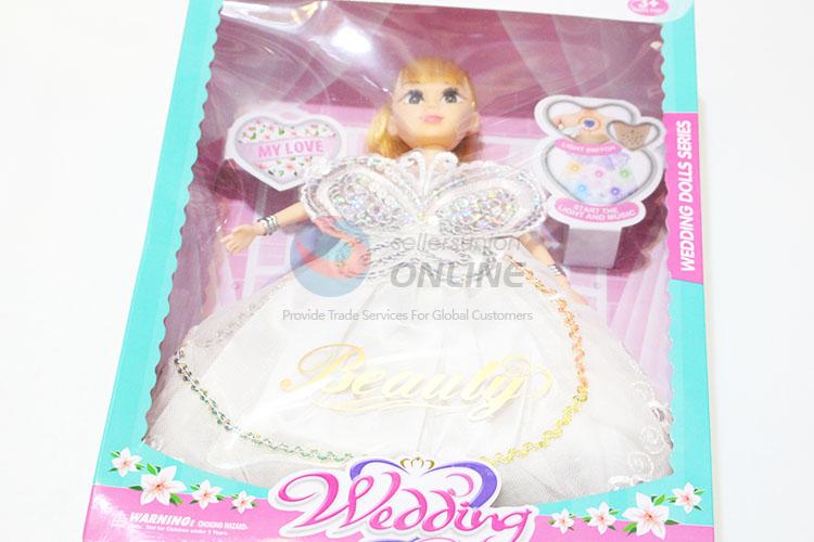 Hot Sale 11 Cun Wedding Dress Dolls with Light and Music