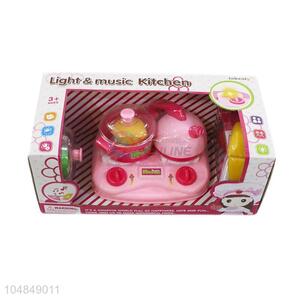 Customized wholesale kids light&music kitchen set toys