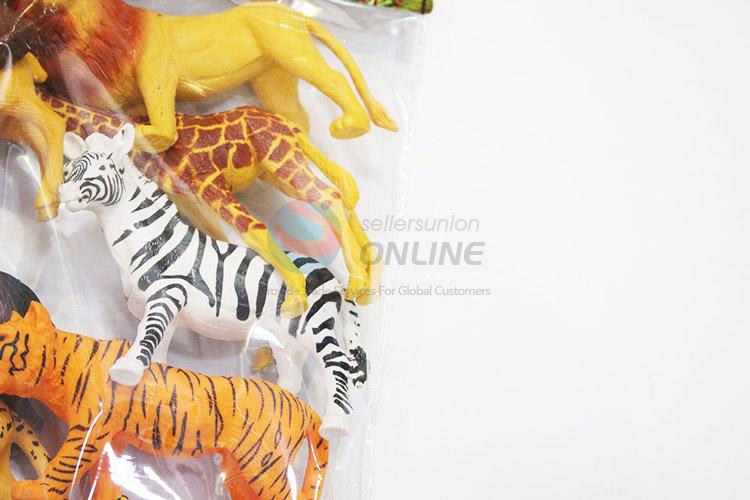 Wholesale new style plastic jungle animal toy 8pcs