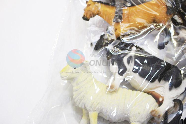 Wholesale new style plastic farm animals 8pcs