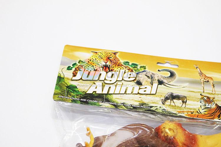 Wholesale new style plastic jungle animal toy 8pcs