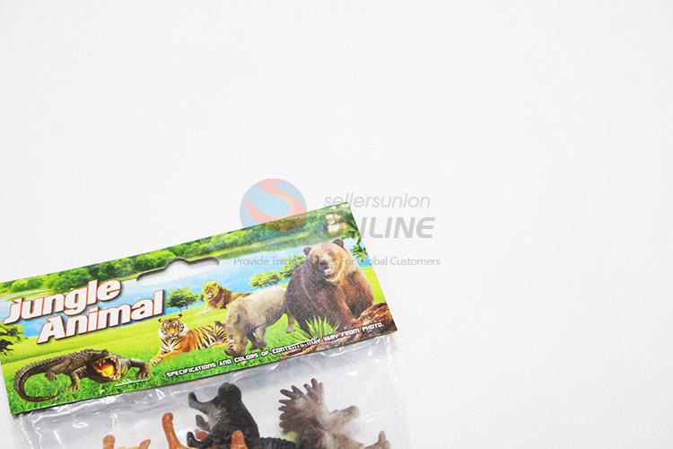 Cheap high quality plastic jungle animal toy 12pcs