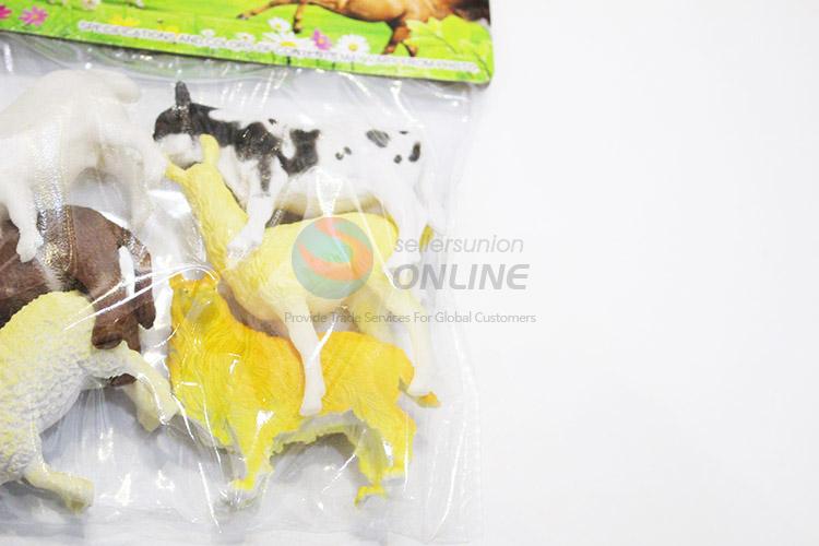 Factory promotional plastic farm animals 6pcs