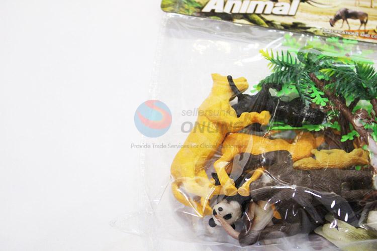 Cheap wholesale plastic jungle animal toy 16pcs