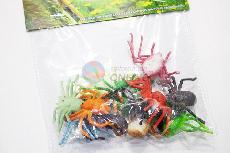 Super quality plastic spider toy 12pcs