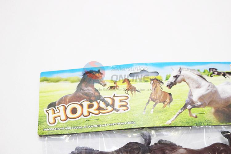 Wholesale cheap plastic horse model toy 6pcs