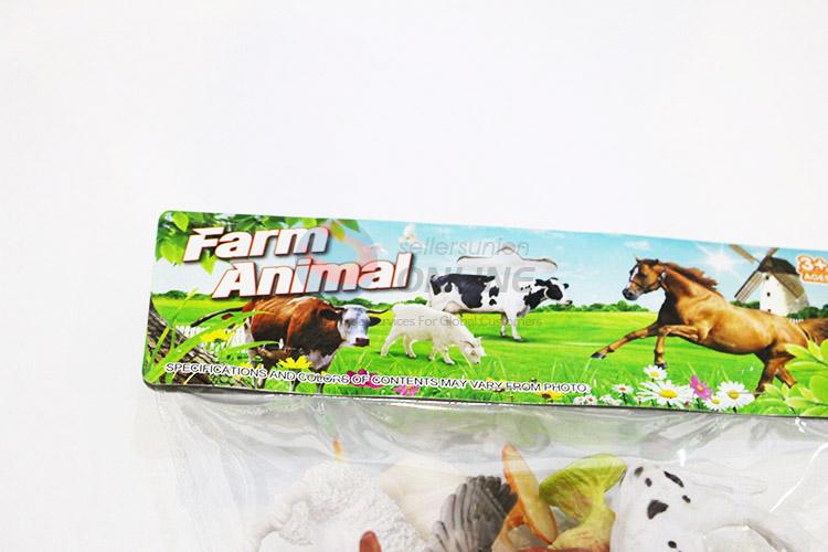 Customized wholesale plastic farm animals 12pcs