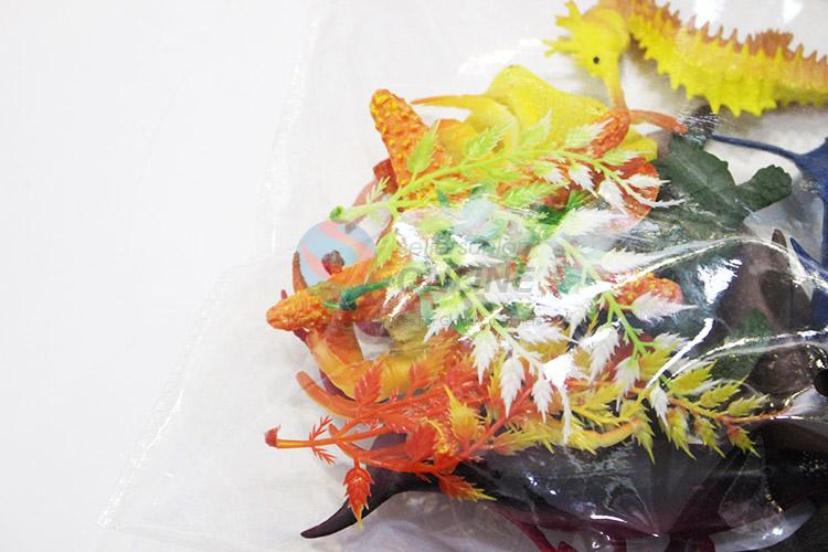 High grade custom plastic sea animals 12pcs