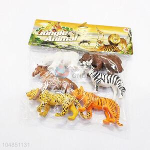 China OEM plastic jungle animal toy 6pcs