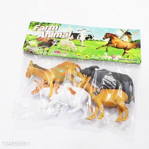 Factory supply plastic farm animals 4pcs