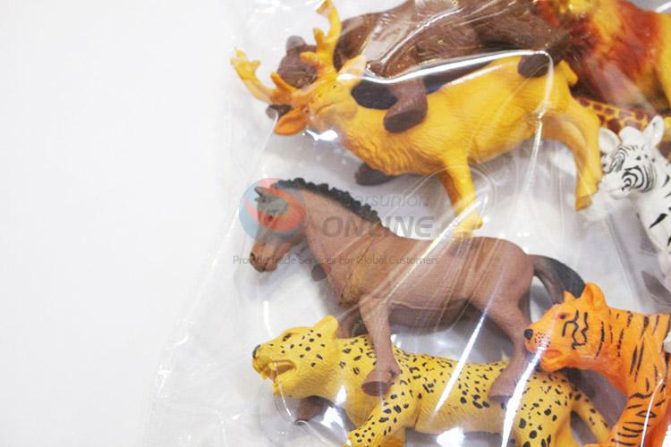 Wholesale new style plastic jungle animal toy 8pcs