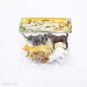 Top manufacturer plastic jungle animal toy 6pcs