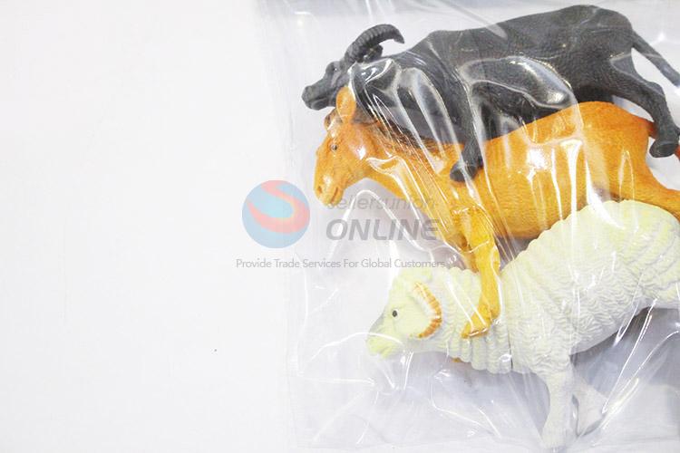 Wholesale cheap plastic farm animals 4pcs