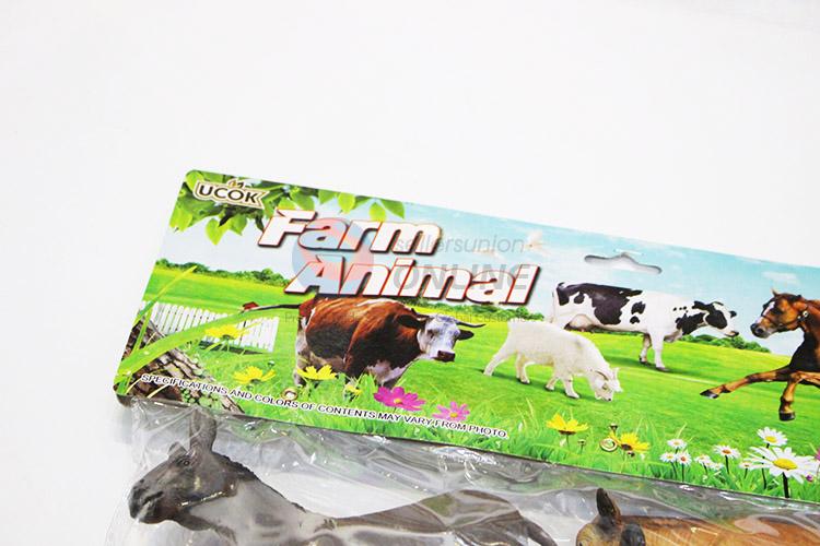 Wholesale new style plastic farm animals 8pcs