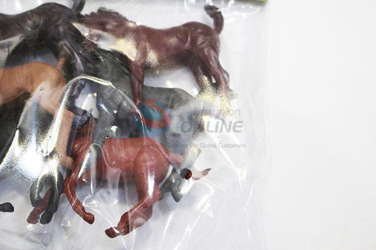 Wholesale cheap plastic horse model toy 6pcs