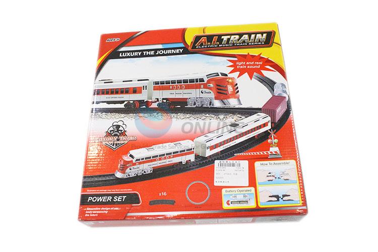 Factory promotional kids electric train track toy