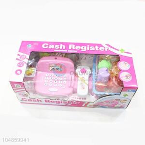 Good Quality Kids Pretend Play Pink Color Mini Cash Register Set