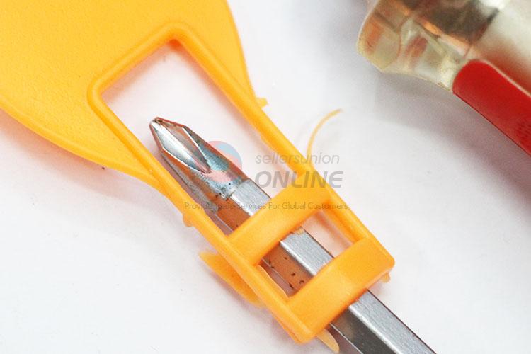 High Quality Magnetic Steel Plastic Handle Triple-purpose Screwdriver with Protective Cover