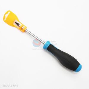 Fashion Style Plastic Handle Slottted Screwdriver with Protective Cover