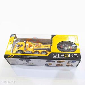 Fashion Style Yellow Color Remote Control Engineering Vehicle with Music