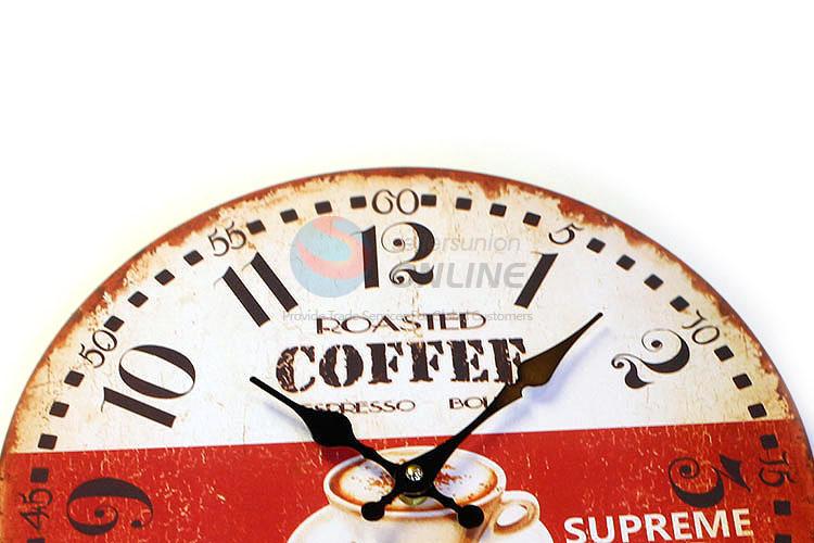 Nice fashion cheap round printed MDF wall clock