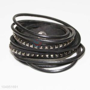 Hot New High Quality PU Black Bracelet