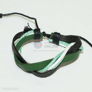 DIY PU leather handmade men jewelry bracelet