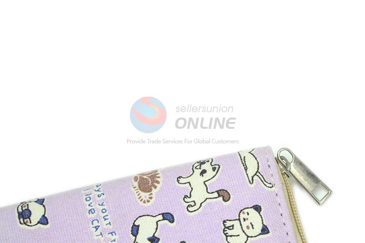 Best Quality Cute Animal Printing Zipper Clutch Casual Zipper Purse for Women