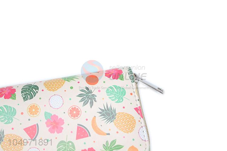 Direct Price Fruit Pattern Leather Women Purse with Zipper